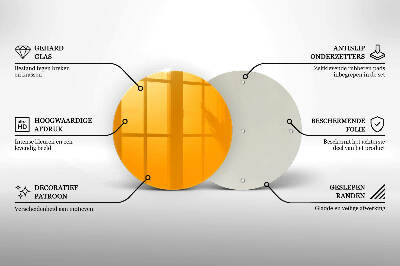 Glasplaat voor grafkaars Donkergele kleur