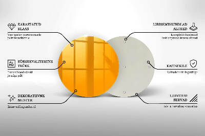 Glasplaat voor grafkaars Donkergele kleur