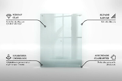 Rechthoekige glasplaat voor grafkaars Transparant