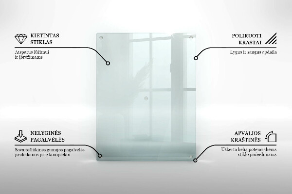 Rechthoekige glasplaat voor grafkaars Transparant