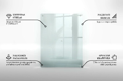 Rechthoekige glasplaat voor grafkaars Transparant