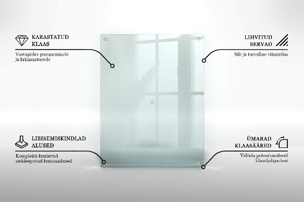 Rechthoekige glasplaat voor grafkaars Transparant