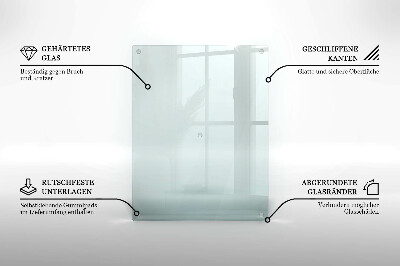 Rechthoekige glasplaat voor grafkaars Transparant