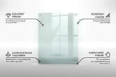 Rechthoekige glasplaat voor grafkaars Transparant