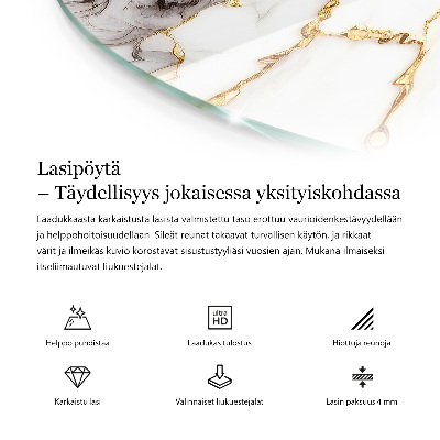 Glas voor tafelblad Kleur zwart glad