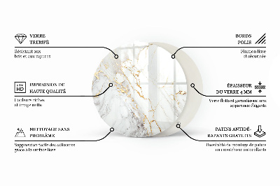 Glas voor tafelblad Kleur zwart glad