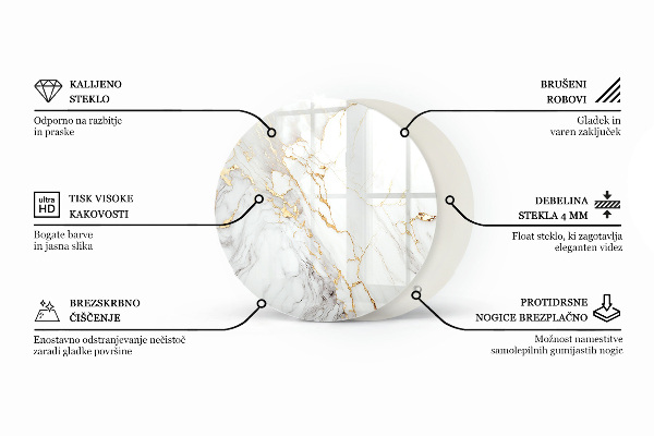 Glas voor tafelblad Kleur zwart glad