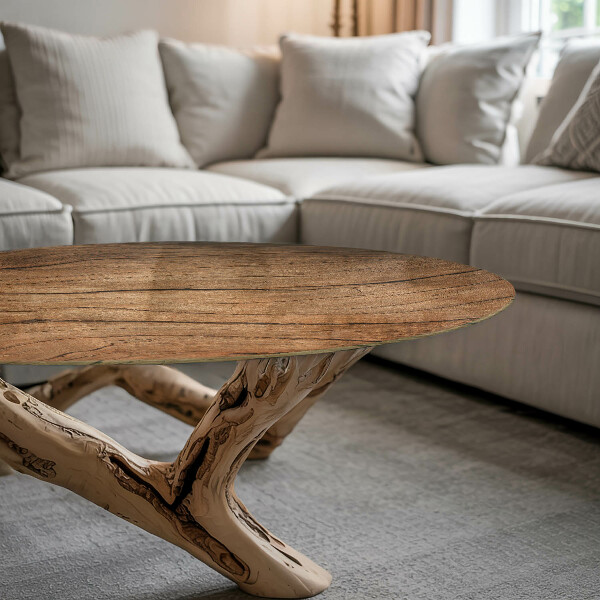 Tafelblad glas Natuurlijk houtpatroon