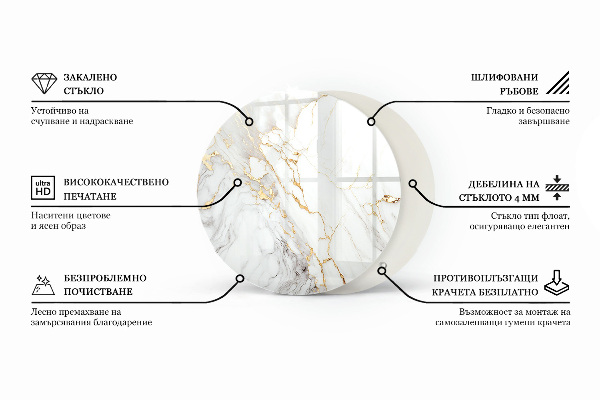 Glazen tafelblad Natuurlijk hout met hars