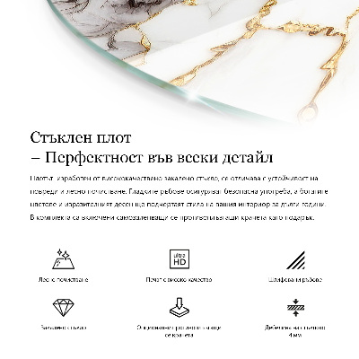 Glazen tafelblad Natuurlijk hout met hars