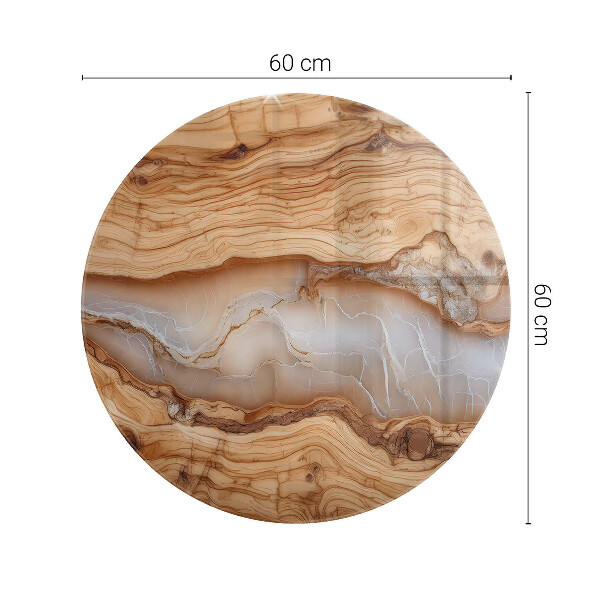 Glazen tafelblad Natuurlijk hout met hars