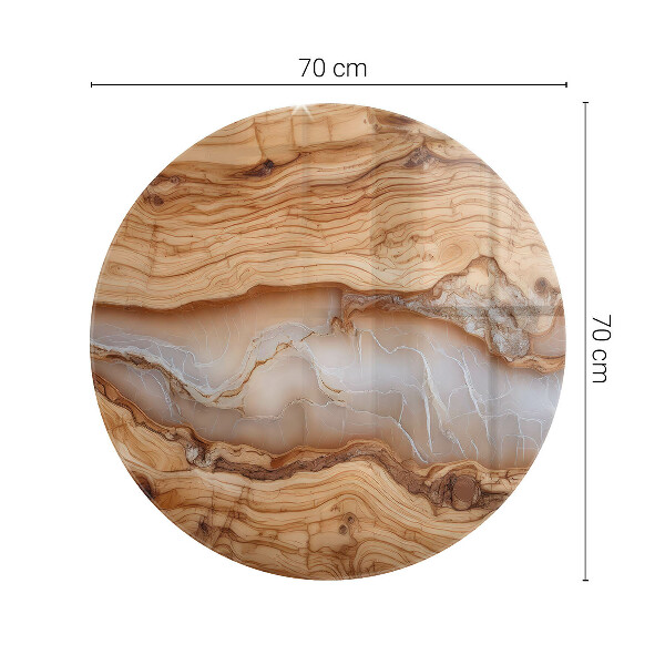 Glazen tafelblad Natuurlijk hout met hars