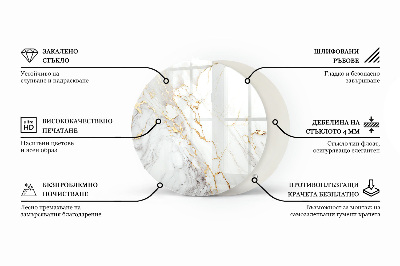 Tafelblad rond Natuurlijk houtpatroon