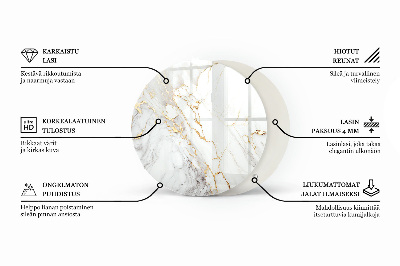 Tafelblad rond Natuurlijk houtpatroon