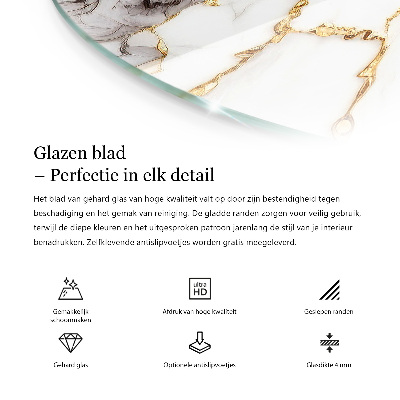 Tafelblad rond Natuurlijk houtpatroon