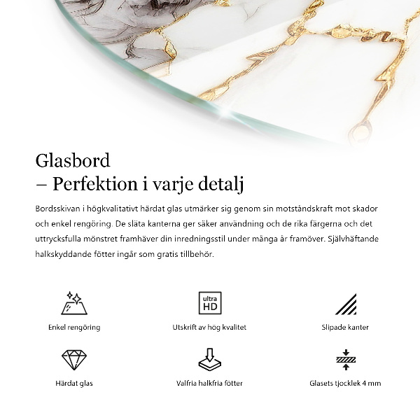 Tafelblad rond Natuurlijk houtpatroon