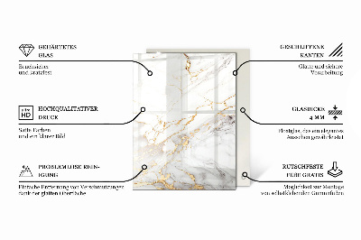Rechthoekig tafelblad Patroon dat marmer imiteert