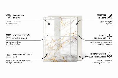 Rechthoekig tafelblad Patroon dat marmer imiteert