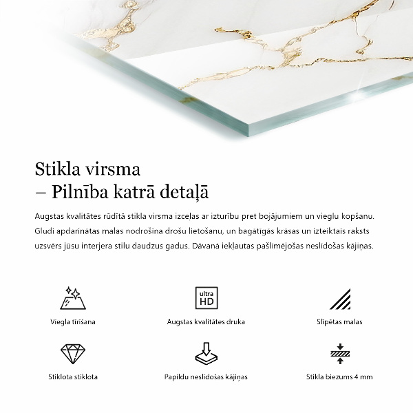 Rechthoekig tafelblad Patroon dat marmer imiteert