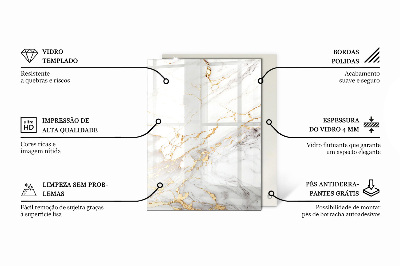 Rechthoekig tafelblad Patroon dat marmer imiteert