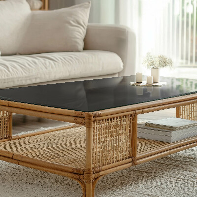 Rechthoekig tafelblad Effen zwart, elegant