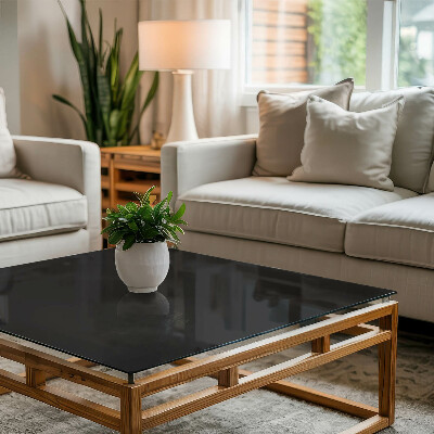 Rechthoekig tafelblad Effen zwart, elegant