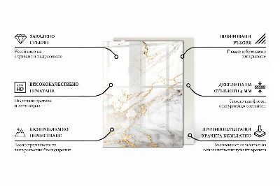 Rechthoekig tafelblad Marmer grafische compositie