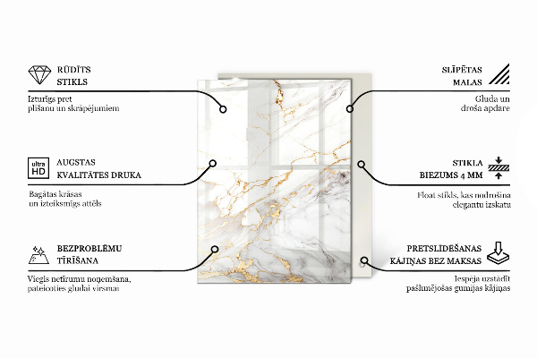 Rechthoekig tafelblad Marmer grafische compositie