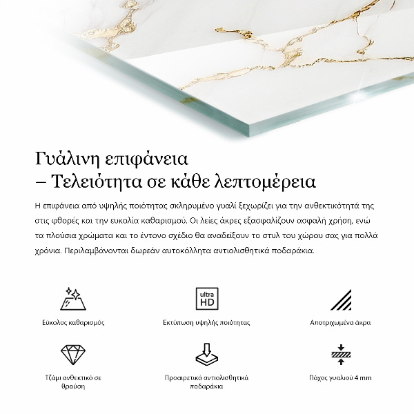 Rechthoekig tafelblad Decoratieve mozaïeken met details