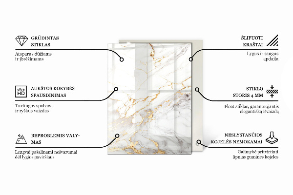Rechthoekig tafelblad Decoratieve mozaïeken met details