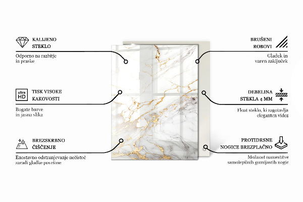 Rechthoekig tafelblad Stijlvol bosmotief