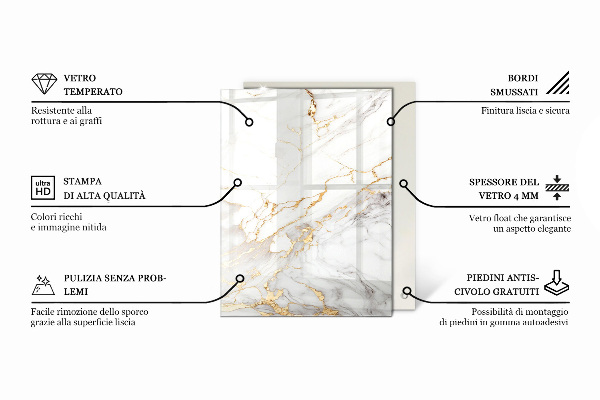Rechthoekig tafelblad Motief met steenstructuur