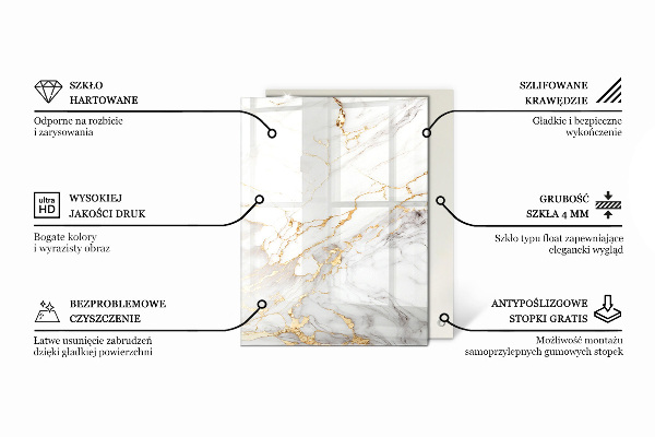 Rechthoekig tafelblad Stijlvol marmerpatroon