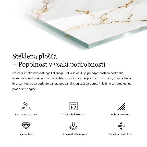 Rechthoekig tafelblad Stijlvol marmerpatroon