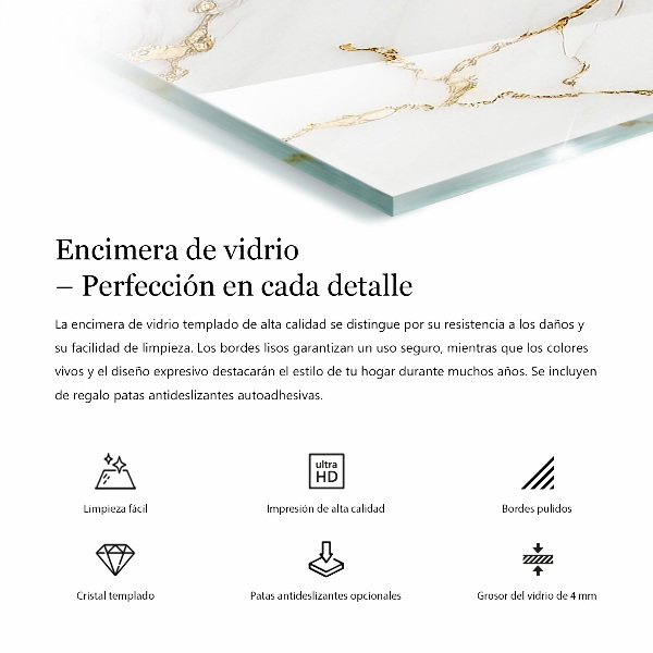 Rechthoekig tafelblad Subtiele marmeraders