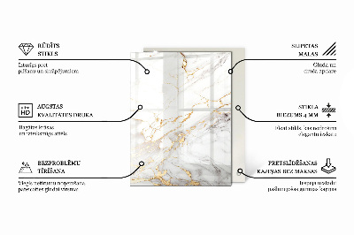 Rechthoekig tafelblad Subtiele marmeraders