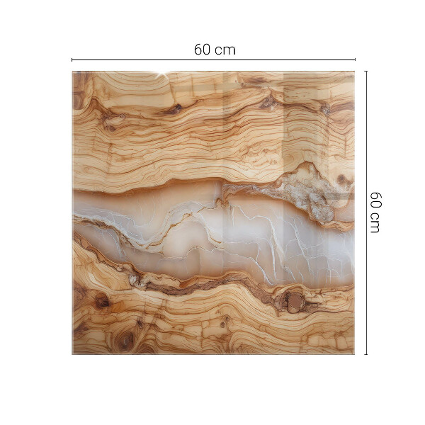 Rechthoekig tafelblad Hout in harmonie met hars