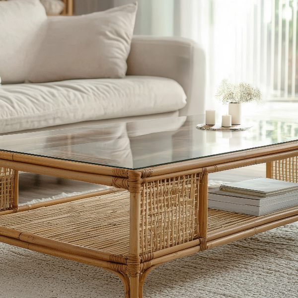 Rechthoekig glazen blad Transparant