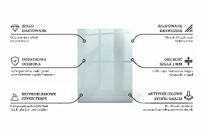 Rechthoekig glazen blad Transparant