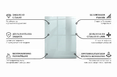 Rechthoekig glazen blad Transparant