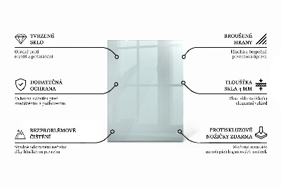 Rechthoekig glazen blad Transparant