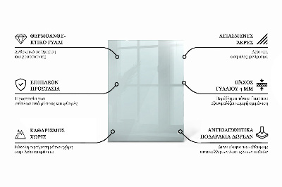 Rechthoekig glazen blad Transparant