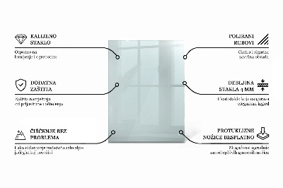 Rechthoekig glazen blad Transparant