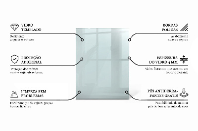Rechthoekig glazen blad Transparant