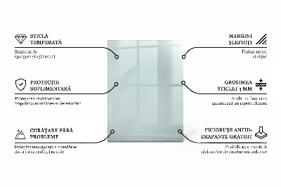 Rechthoekig glazen blad Transparant