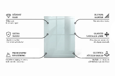 Rechthoekig glazen blad Transparant