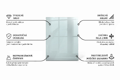 Rechthoekig glazen blad Transparant