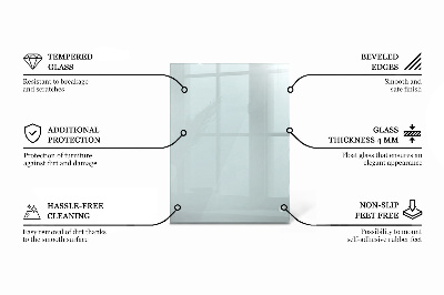 Rechthoekig glazen blad Transparant