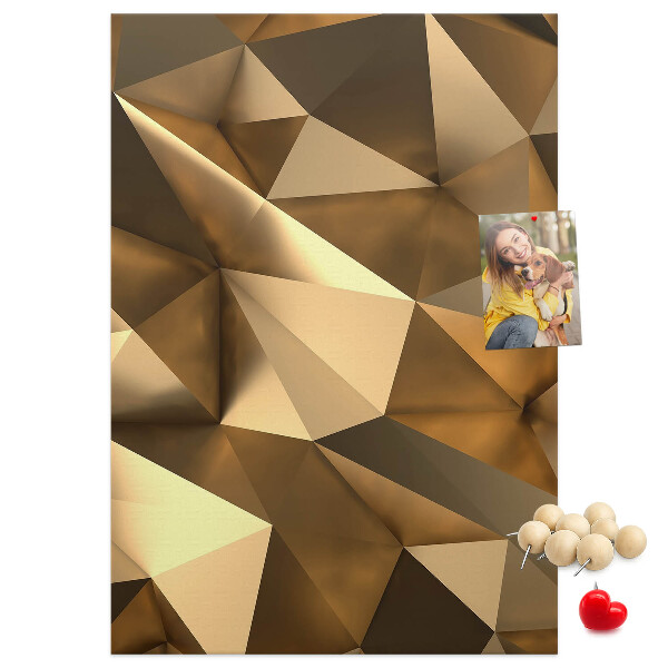 Memobord van kurk met geometrische patronen in bruintinten