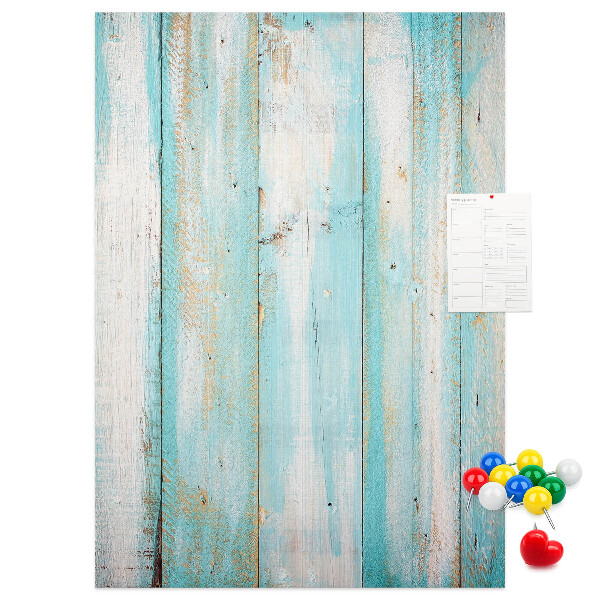 Kurk met bedrukking houtstructuur in blauwe tinten